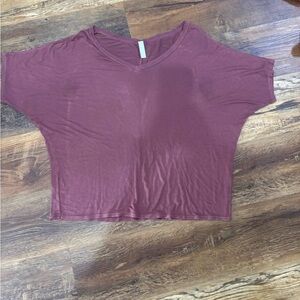 Women's Mauve V-Neck Top